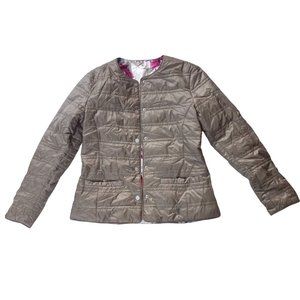Tommy Bahama  Reversible Taupe/Floral Puffer Jacket